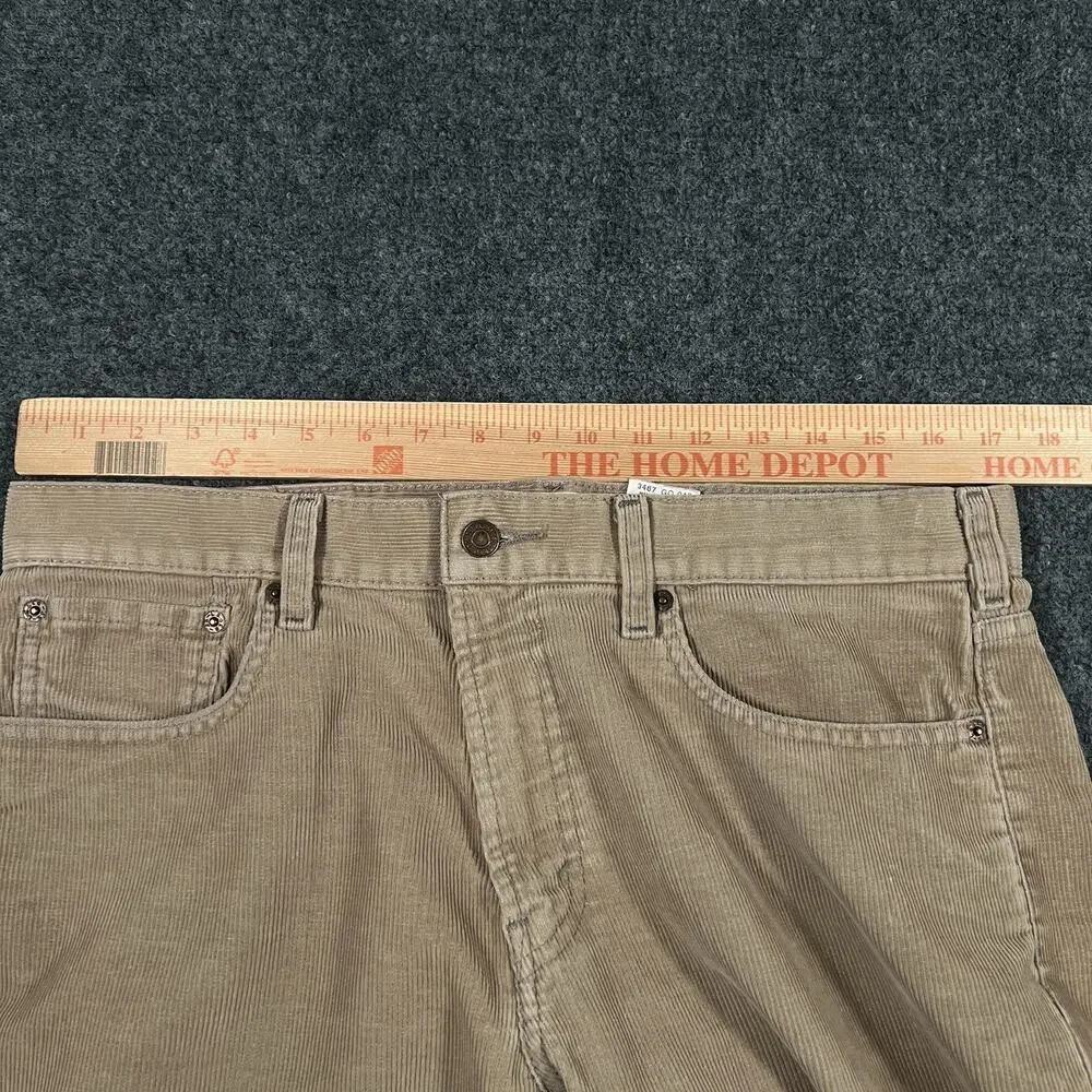 Levis 527 Low Boot Cut Corduroy Pants Mens 34x33 Brown Vintage Y2k Jeans